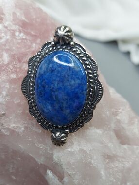 Carolyn Pollack Sterling Silver Lapis-Blue Oval Pendant